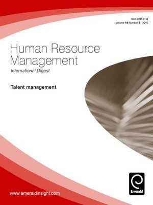 cover image of Human Resource Management International Digest, Volume 18, Issue 3